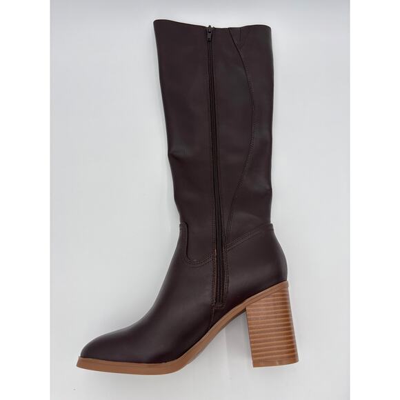 Giani Bernini Odettee Memory Foam Block Heel Knee High Riding Boots Size 9 Brown - Picture 4 of 8
